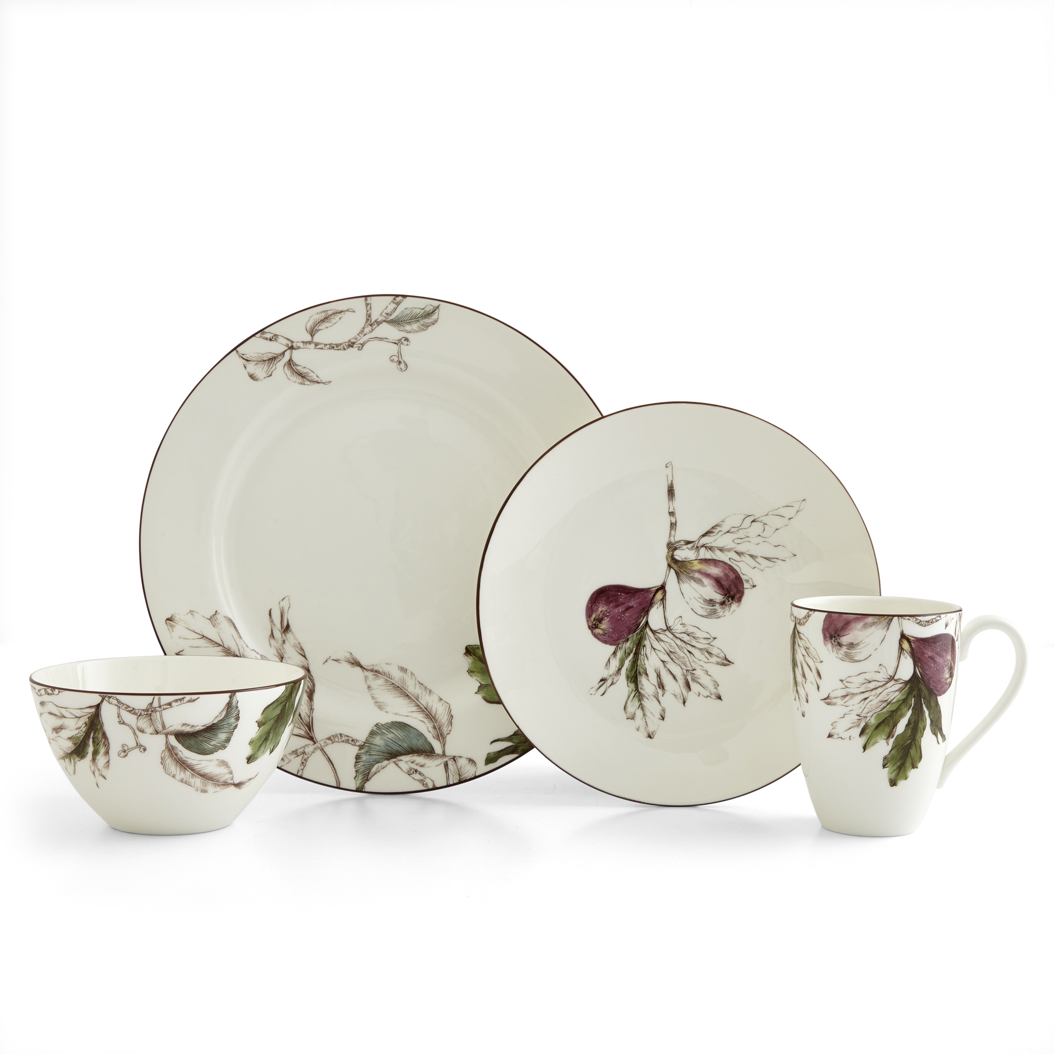 Nature's Bounty 4 Piece Place Setting, Fig image number null